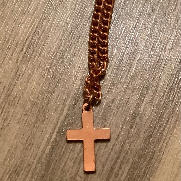 New vintage Copper cross pendette - Picture 3 of 4